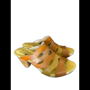 L`ARTISTE PITA Slide Heeled Sandals Tan Brown Women's 41 (9.5-10)